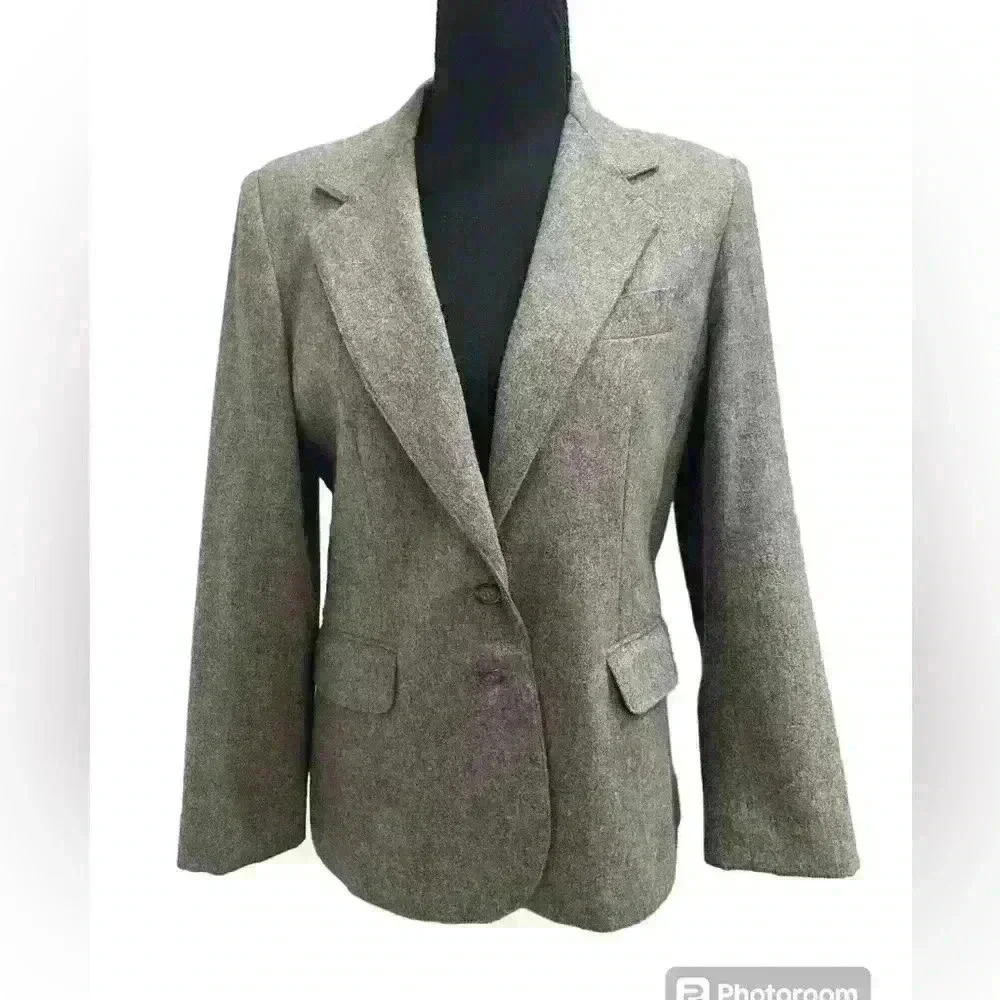 Vintage Panter Wool Blazer Womens 9/10 Jacket Single Button USA *
